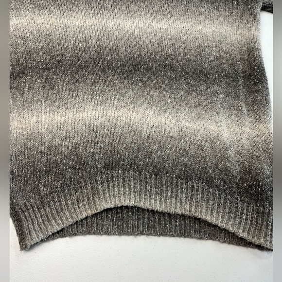 Who What Wear Oversized Knit Crew Neck Cocoon Sleeve Ombré Sweater Grays Size XS - Picture 5 of 10
